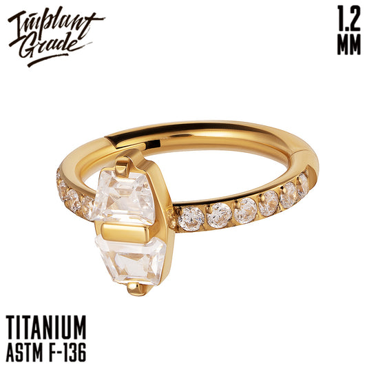 Gold Jasmine Hinged Segment Ring 1.2 (16 G)
