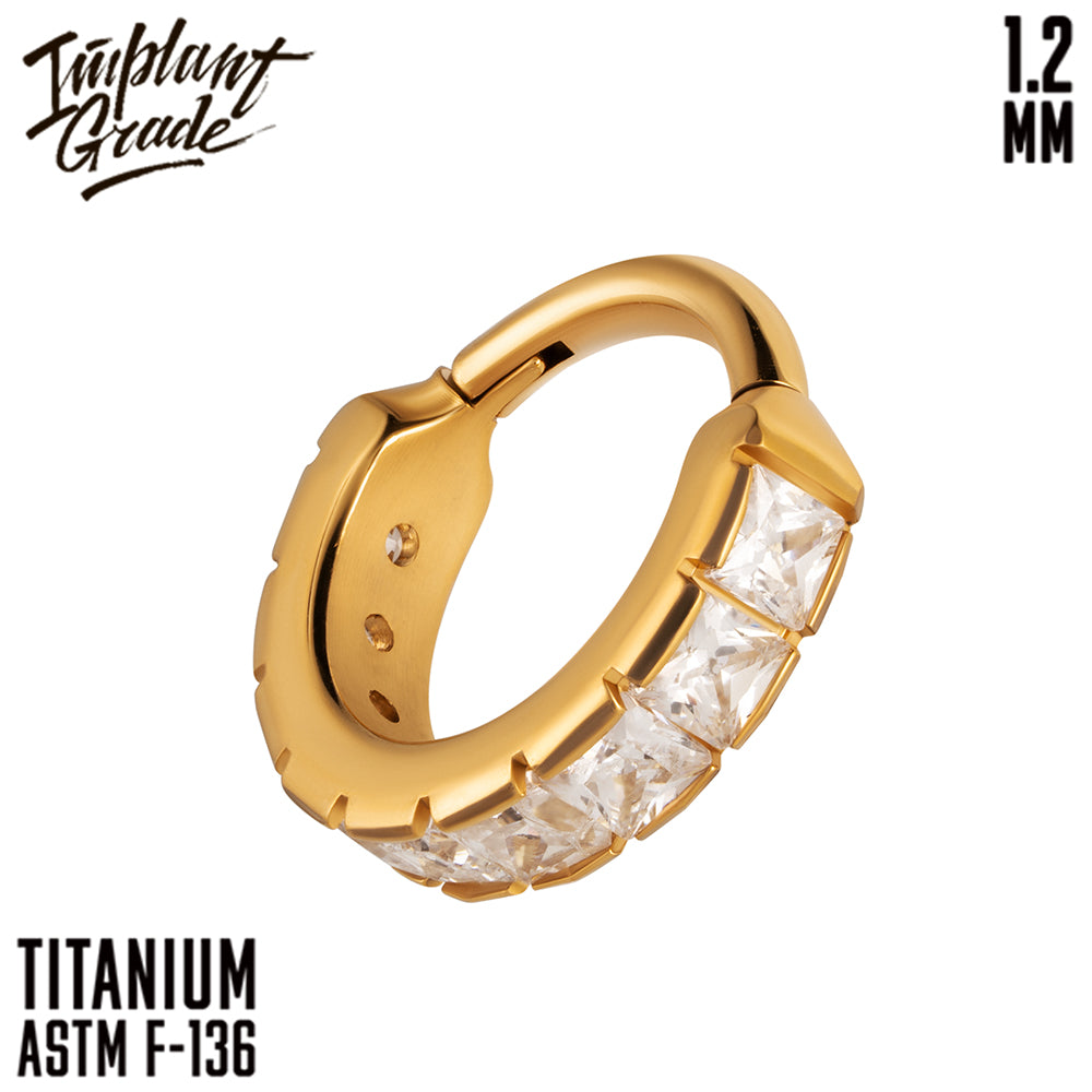 Idol lite Gold Hinged Segment Ring 1.2 (16 G)