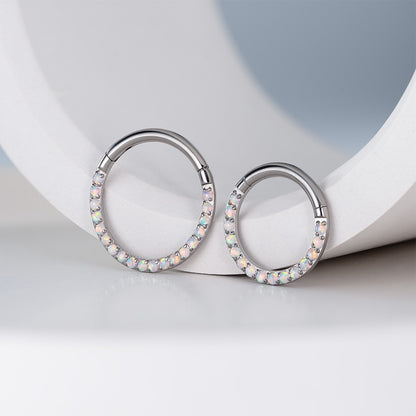 17 opal Side Hinged Segment Ring 1.2 (16 G)