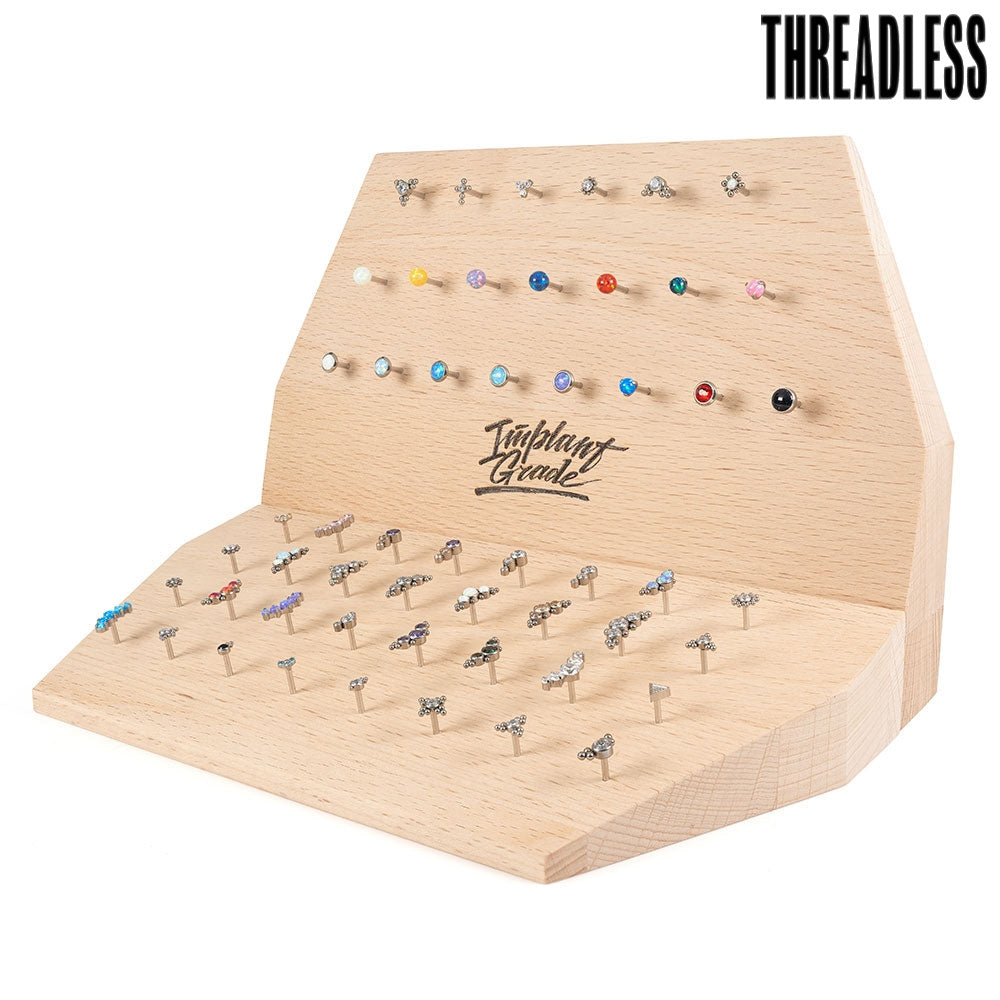 THREADLESS Double Wood Attachments Display – Implant Grade