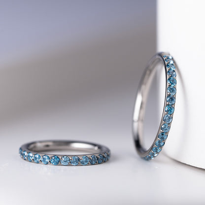 Twilight Aqua Hinged Segment Ring 1.2 (16 G)