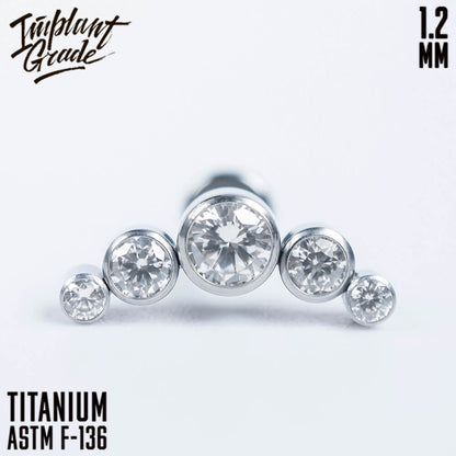 5 Stones "Crystal" Cluster 1.2