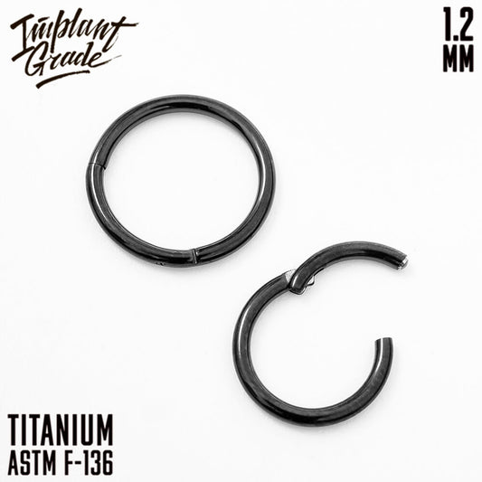 Black Hinged Segment Ring 1.2 (16 G)