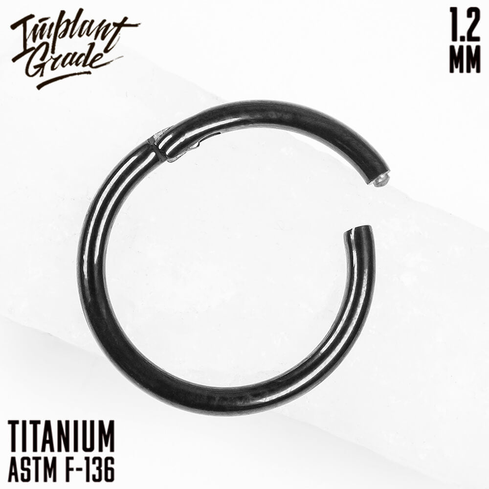 Black Hinged Segment Ring 1.2 (16 G)