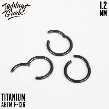 Black Hinged Segment Ring 1.2 (16 G)