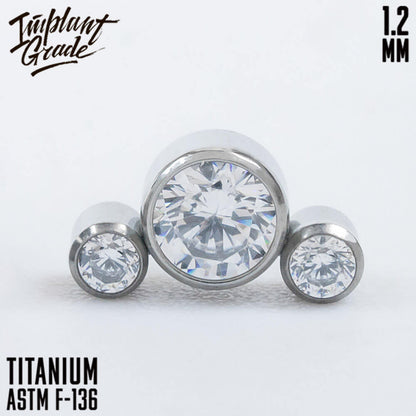 3 Stones “Crystal” Cluster 1.2