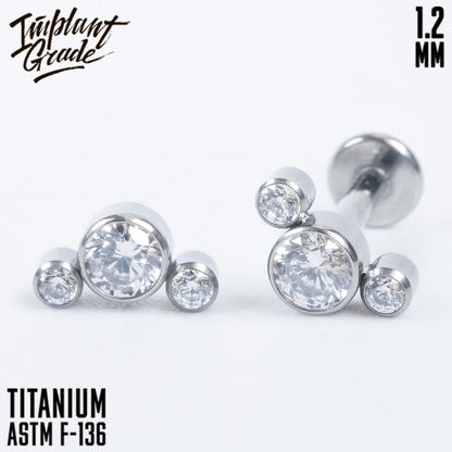 3 Stones “Crystal” Cluster 1.2