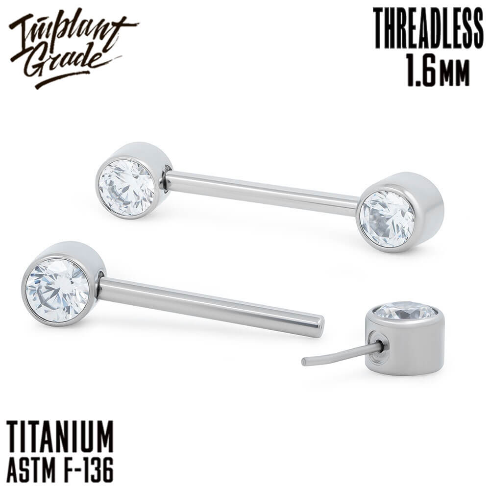 Threadless ANNIE Nipple Bar 1.6 (14 G)