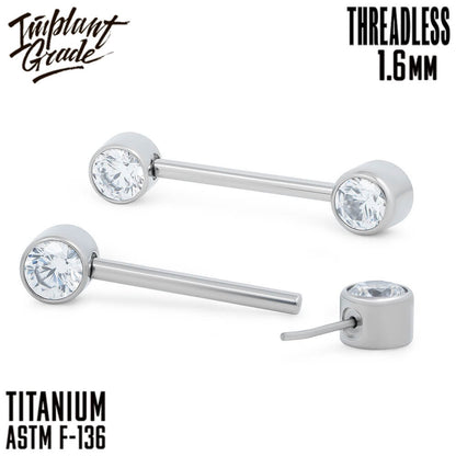 Threadless ANNIE Nipple Bar 1.6 (14 G)