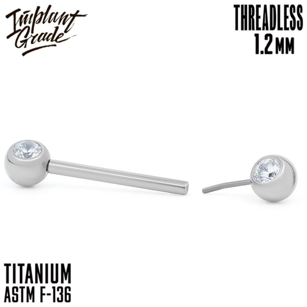 Threadless Bright Nipple Bar 1.2 (16 G)