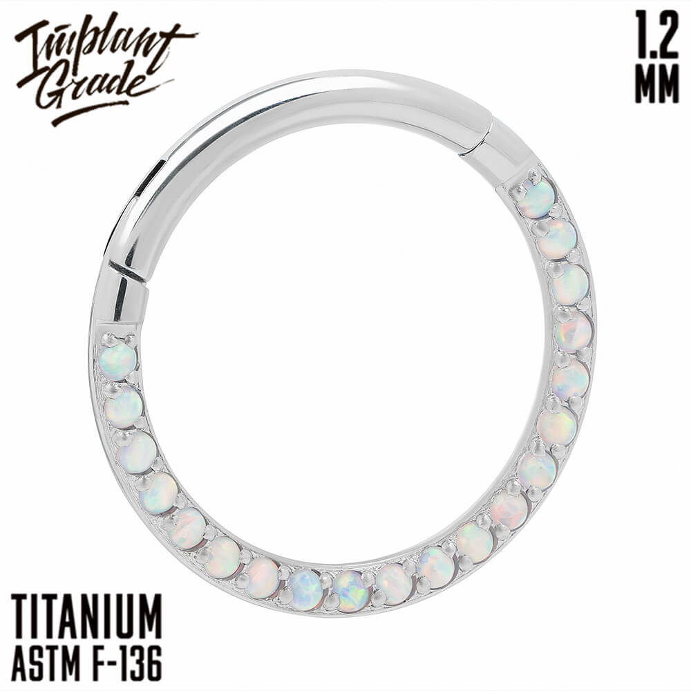 17 opal Side Hinged Segment Ring 1.2 (16 G)