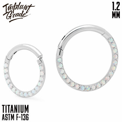 17 opal Side Hinged Segment Ring 1.2 (16 G)