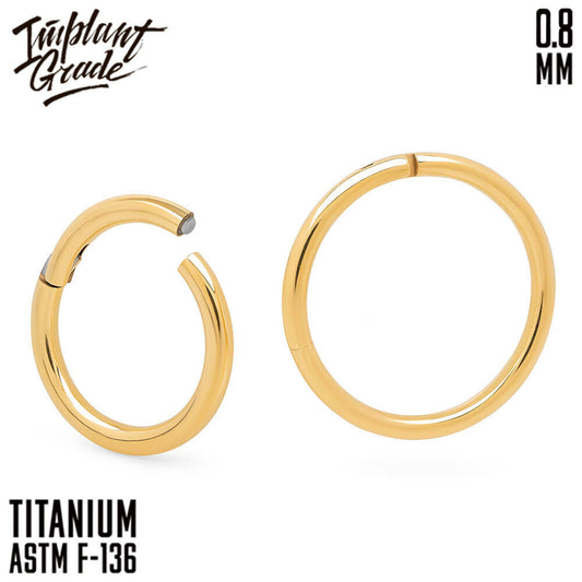 Gold Hinged Segment Ring 0.8 (20 G)
