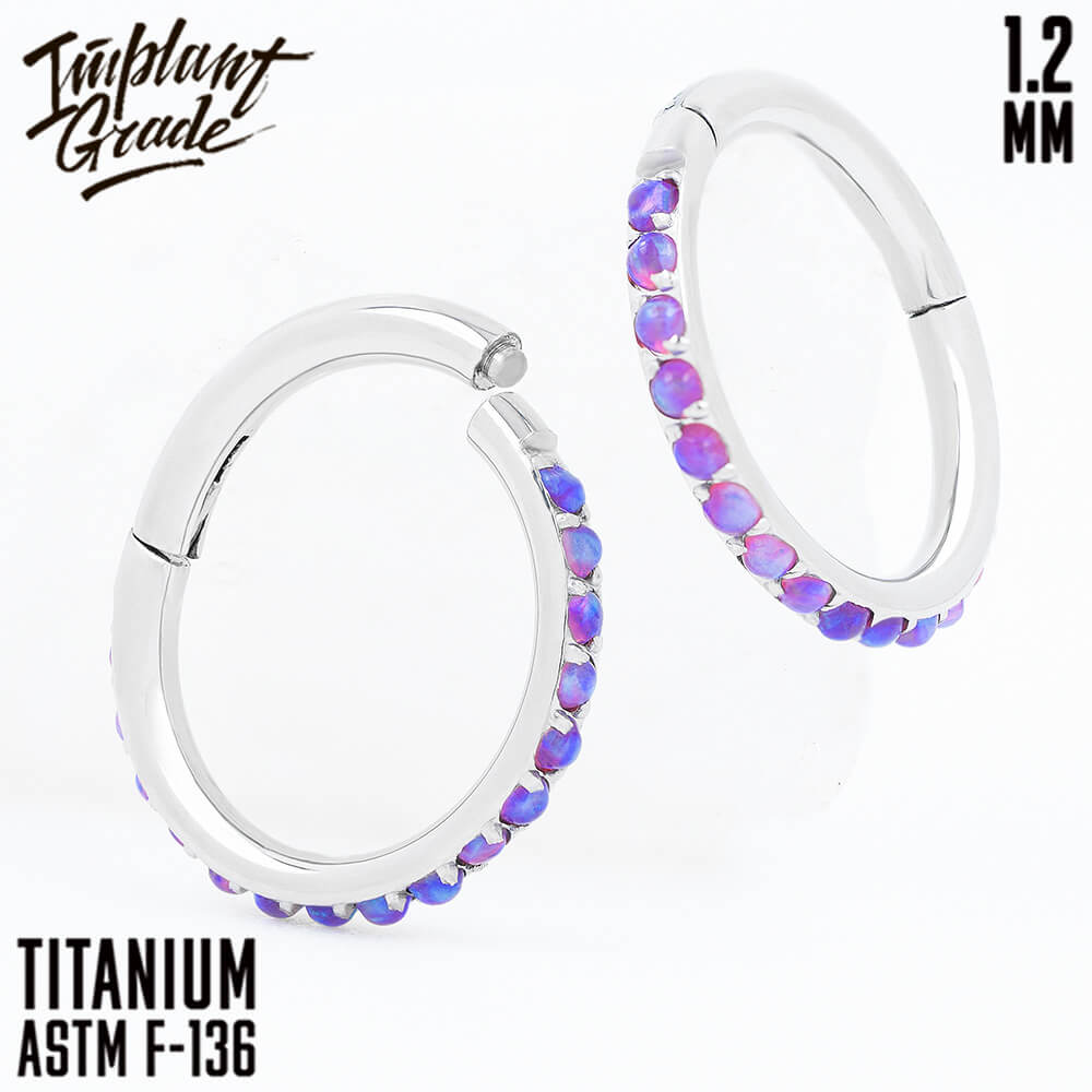 52 opal Twilight Hinged Segment Ring 1.2 (16 G)