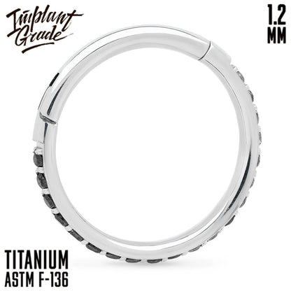 Twilight Black Hinged Segment Ring 1.2 (16 G)