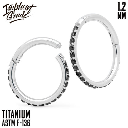 Twilight Black Hinged Segment Ring 1.2 (16 G)