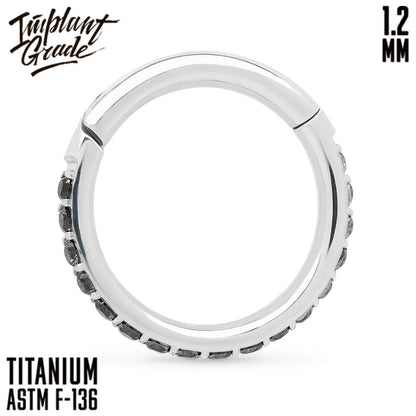 Twilight Black Hinged Segment Ring 1.2 (16 G)