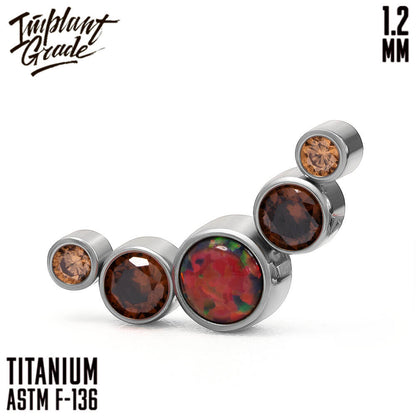 5 Stones "Aperol” Cluster 1.2