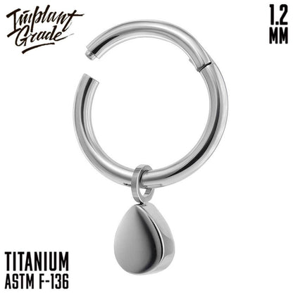 Drop Opal Hinged Segment Ring 1.2 (16 G)