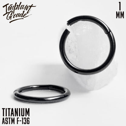 Hinged Segment Ring Black 1 (18 G)