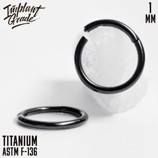 Hinged Segment Ring Black 1 (18 G)