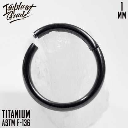 Hinged Segment Ring Black 1 (18 G)