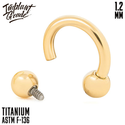 Gold circular bar 1.2 (16 G)