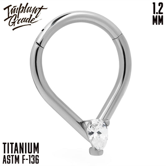 Raindrop Hinged Segment Ring 1.2 (16 G)