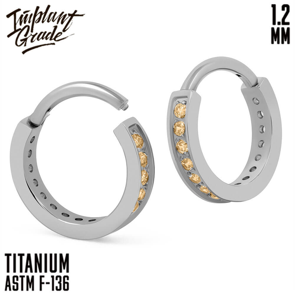 Luxe Champagne Hinged Segment Ring 1.2 (16 G)