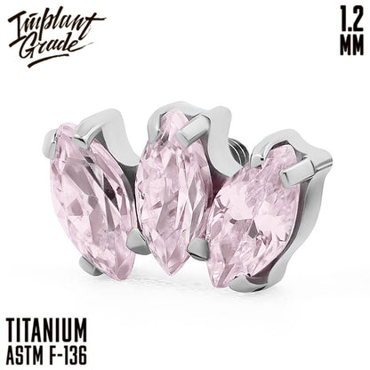 Marquise mini Pink Cluster 1.2